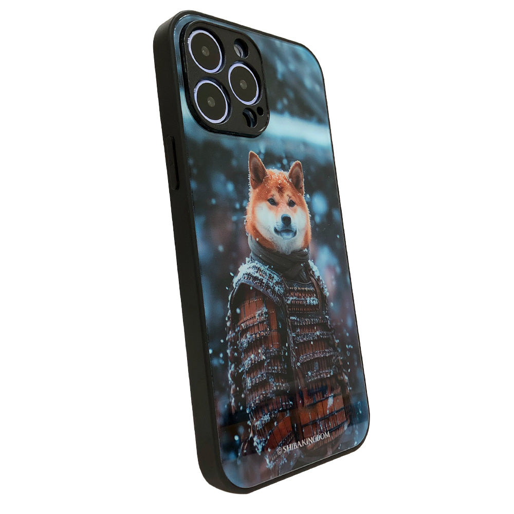 Shiba Samurai-Hoshi 0001 Tempered glass iPhone Case