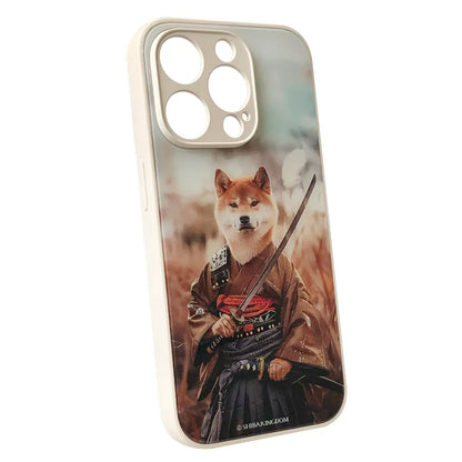 Shiba Samurai Musashi 0001 Tempered glass iPhone Case