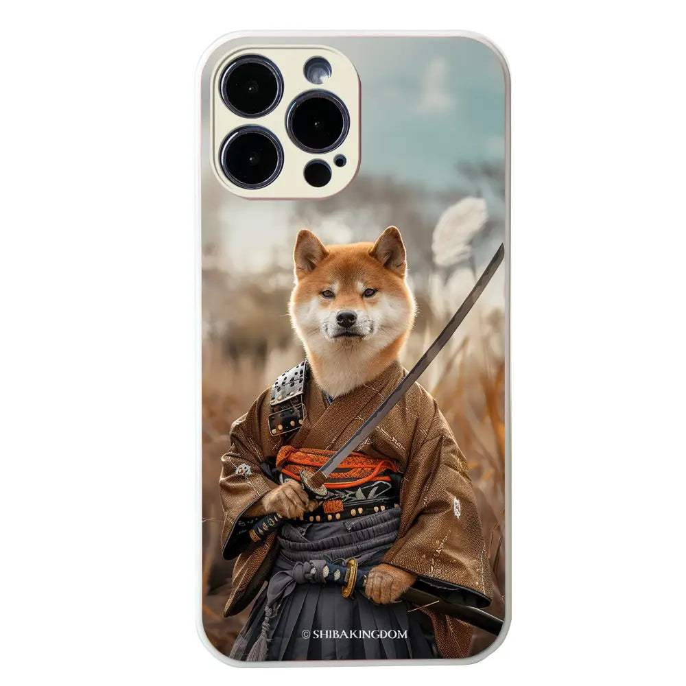 Shiba Samurai Musashi 0001 Tempered glass iPhone Case