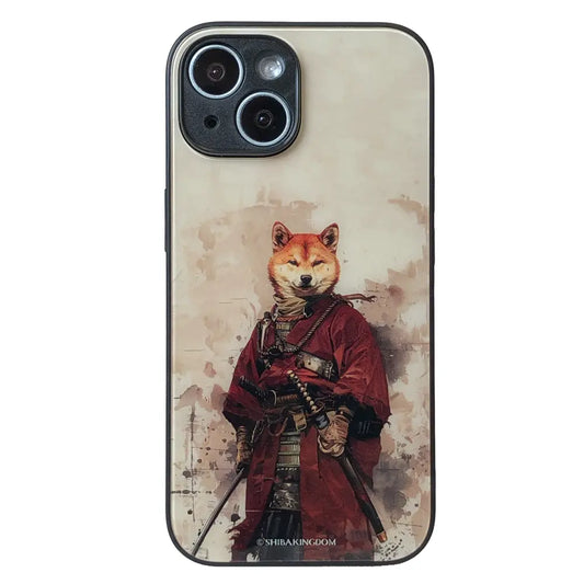 Shiba Samurai-Ronin 0002 Tempered glass iPhone case