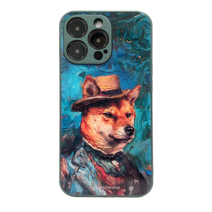 Shiba Artist Van_Gogh 0002 Tempered glass iPhone Case